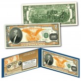 1882 Series Alexander Hamilton $1,000 Gold Certificate designed on a New Modern Genuine U.S. $2 Bill