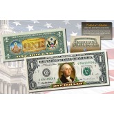 ONE DOLLAR $1 U.S. Bill Genuine Legal Tender Currency COLORIZED 2-SIDED