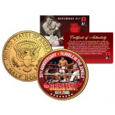 MUHAMMAD ALI Rumble in the Jungle JFK Kennedy Half Dollar 24K Gold Plated U.S. Coin