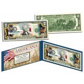 MUHAMMAD ALI - Americana - Genuine Legal Tender Colorized U.S. $2 Bill - Officially Licensed