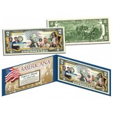 The KENNEDY Family - Americana - Genuine Legal Tender Colorized U.S. $2 Bill