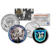 APOLLO 10 X SPACE MISSION Colorized 2-Coin Set U.S. Florida Quarter & JFK Half Dollar - NASA ASTRONAUTS