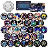 SPACE SHUTTLE ATLANTIS MISSIONS - Colorized Florida Quarters US 33-Coin Set - NASA