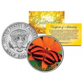BANDED ORANGE BUTTERFLY JFK Kennedy Half Dollar U.S. Colorized Coin