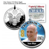CAL RIPKEN JR 2006 American Silver Eagle Dollar 1 oz Colorized U.S. Coin Baseball - Officially Licensed