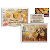 1976 BICENTENNIAL COIN COLLECTION 24K Gold Plated US 3-Coin Set QUARTER IKE JFK
