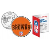 CLEVELAND BROWNS NFL Ohio US Statehood Quarter Colorized Coin  - Officially Licensed
