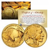24K Gold Plated 2021 AMERICAN GOLD BUFFALO Indian Coin