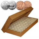 25 Direct Fit Airtight 39mm Coin Holder Capsules For 1oz SILVER ROUNDS or COPPER ROUNDS
