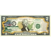 CONNECTICUT State/Park COLORIZED Legal Tender U.S. $2 Bill with Security Features