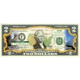 HAWAII State/Park COLORIZED Legal Tender U.S. $2 Bill with Security Features