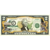 LOUISIANA State/Park COLORIZED Legal Tender U.S. $2 Bill with Security Features