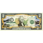 MAINE State/Park COLORIZED Legal Tender U.S. $2 Bill with Security Features
