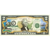 MICHIGAN State/Park COLORIZED Legal Tender U.S. $2 Bill with Security Features