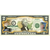 MINNESOTA State/Park COLORIZED Legal Tender U.S. $2 Bill with Security Features