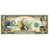 MISSISSIPPI State/Park COLORIZED Legal Tender U.S. $2 Bill with Security Features