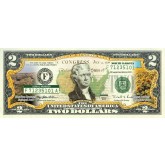 NORTH DAKOTA State/Park COLORIZED Legal Tender U.S. $2 Bill with Security Features