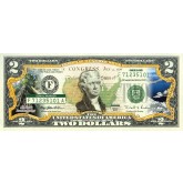 OREGON State/Park COLORIZED Legal Tender U.S. $2 Bill with Security Features