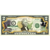 WISCONSIN State/Park COLORIZED Legal Tender U.S. $2 Bill with Security Features
