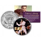 Elvis Presley " Aloha Concert " JFK Kennedy Half Dollar U.S. Coin