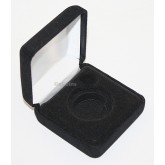 Lot of 6 Black Felt COIN DISPLAY GIFT METAL BOX for 1-Quarter or Presidential $1 or Sacagawea Dollar 