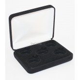 Lot of 20 Black Felt COIN GIFT METAL BOX holds 5-Quarters or Presidential $1 or Sacagawea Dollars 