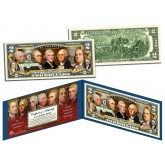 FOUNDING FATHERS OF THE UNITED STATES Colorized Obverse $2 Bill Genuine U.S. Legal Tender