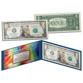 GOLD SHIMMERING STARS HOLOGRAM Legal Tender US $1 Bill Currency - Limited Edition