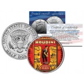 HARRY HOUDINI - Handcuff King - Colorized JFK Kennedy Half Dollar U.S. Coin