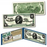1891 William WINDOM Silver Certificate $2 Note designed on modern $2 bill