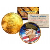 GENERAL DWIGHT D EISENHOWER Colorized 1976 IKE Dollar U.S. Coin 24K Gold Plated ARMY