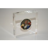JESUS NATIVITY American Silver Eagle Colorized Coin Lucite Paperweight Square