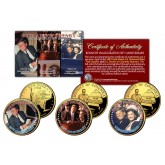 John F Kennedy - INAUGURATION 50th ANNIVERSARY - Statehood 24K Gold Plated Quarters US 3-Coin Set