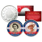 QUEEN ELIZABETH - Longest Reigning Monarch in British History - Set of 2 Royal Canadian Mint Medallion Coins