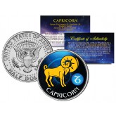 CAPRICORN - Horoscope Astrology Zodiac - JFK Kennedy Half Dollar US Colorized Coin