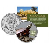 EASTERN PAINTED TURTLE - Collectible Reptiles - JFK Kennedy Half Dollar US Colorized Coin