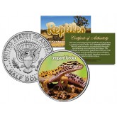 LEOPARD GECKO - Collectible Reptiles - JFK Kennedy Half Dollar US Colorized Coin LIZARD