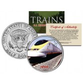 EUROSTAR TRAIN - Famous Trains - JFK Kennedy Half Dollar U.S. Colorized Coin
