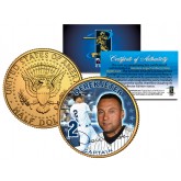 DEREK JETER " Captain " Colorized JFK Kennedy Half Dollar U.S. Coin 24K Gold Plated