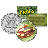 CLOWN TREE FROG Collectible Frogs JFK Kennedy Half Dollar US Colorized Coin
