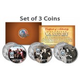 John F. Kennedy - 50th ANNIVERSARY of the ASSASSINATION - JFK Kennedy Half Dollar 3-Coin Set