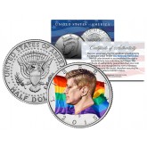 RAINBOW FLAG Colorized 2015 JFK Half Dollar U.S. Coin GAY PRIDE Lesbian LGBT Love