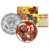 LEBRON JAMES Colorized JFK Kennedy Half Dollar U.S. Coin PRE-ROOKIE - Officially Licensed