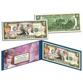 LUCILLE BALL " I Love Lucy - 100th Birthday " Legal Tender U.S. Colorized  $2 Bill - Officially Licensed