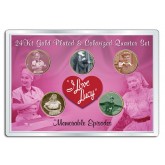 I LOVE LUCY - Memorable Episodes - 24K Gold California Parks Quarters US 5-Coin Set w/4x6 - Officially Licensed