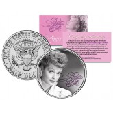 Lucille Ball - I Love Lucy Portrait - JFK Kennedy Half Dollar US Coin - Officially Licensed