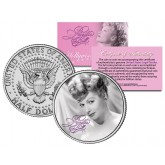 Lucille Ball - I Love Lucy Elegant - JFK Kennedy Half Dollar US Coin - Officially Licensed