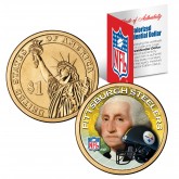 PITTSBURGH STEELERS NFL Presidential $1 Dollar US Colorized Coin - Officially Licensed
