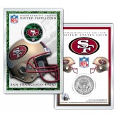 SAN FRANCISCO 49ERS Field NFL Colorized JFK Kennedy Half Dollar U.S. Coin w/4x6 Display