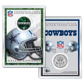 DALLAS COWBOYS Field NFL Colorized JFK Kennedy Half Dollar U.S. Coin w/4x6 Display
